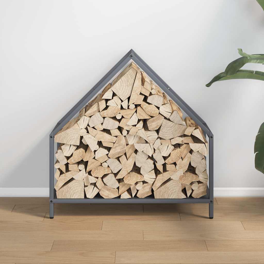 vidaXL Stojak na drewno opałowe antracyt 60x25x60 cm
