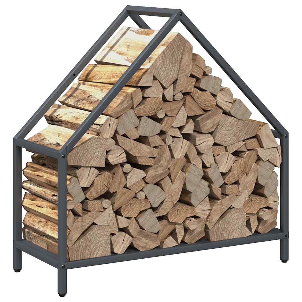 vidaXL Stojak na drewno opałowe antracyt 60x25x60 cm