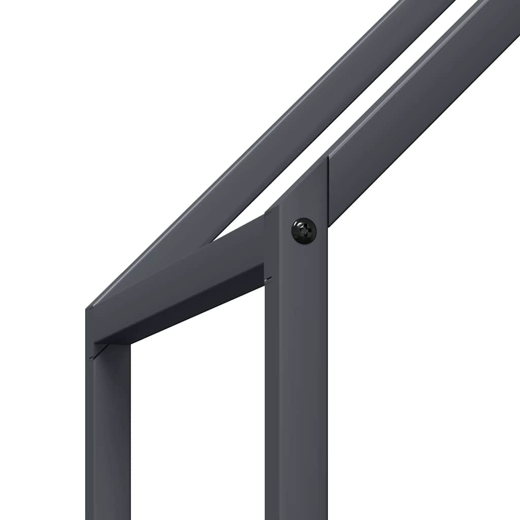 vidaXL Stojak na drewno opałowe antracyt 60x25x60 cm