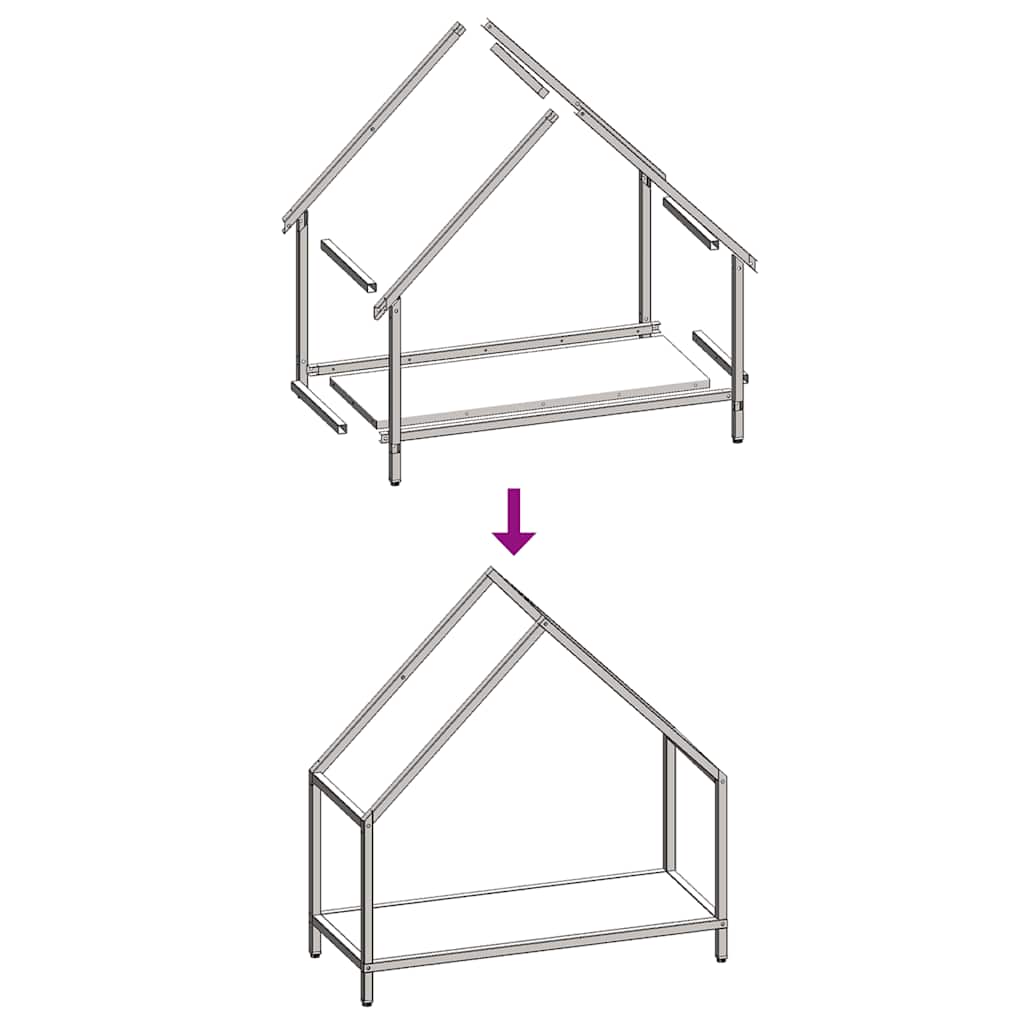vidaXL Stojak na drewno opałowe antracyt 60x25x60 cm