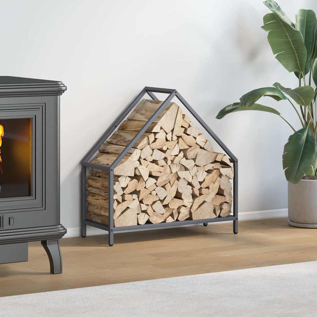 vidaXL Stojak na drewno opałowe antracyt 60x25x60 cm
