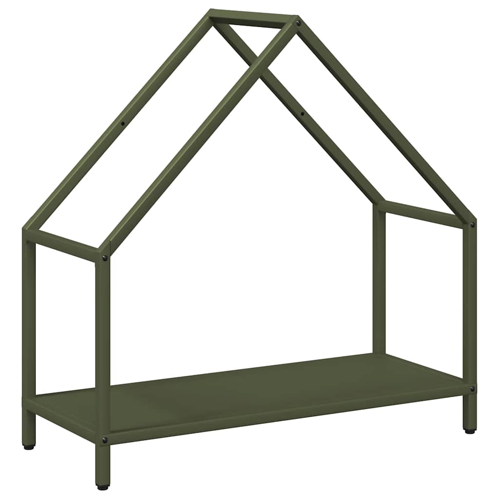 vidaXL Stojak na drewno opałowe Oliwkowo-zielony 60x25x60 cm