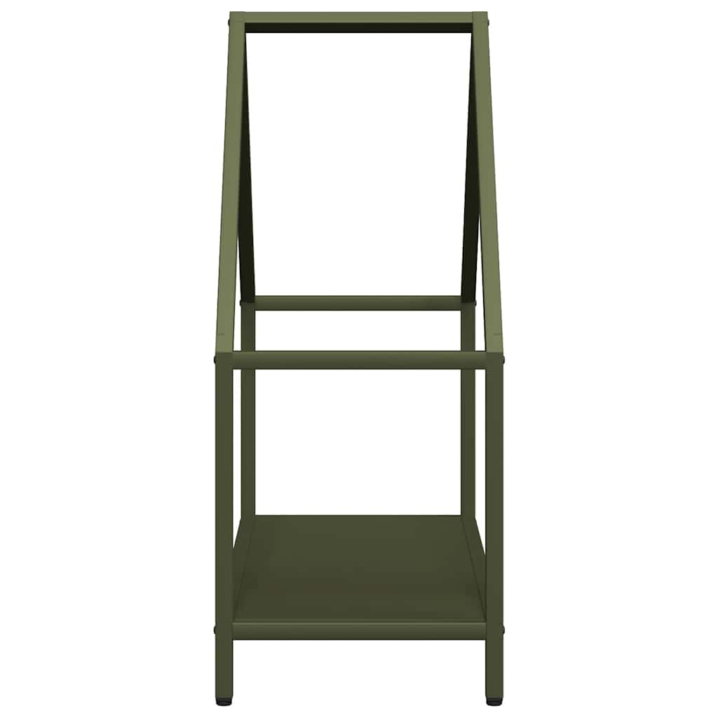 vidaXL Stojak na drewno opałowe Oliwkowo-zielony 60x25x60 cm