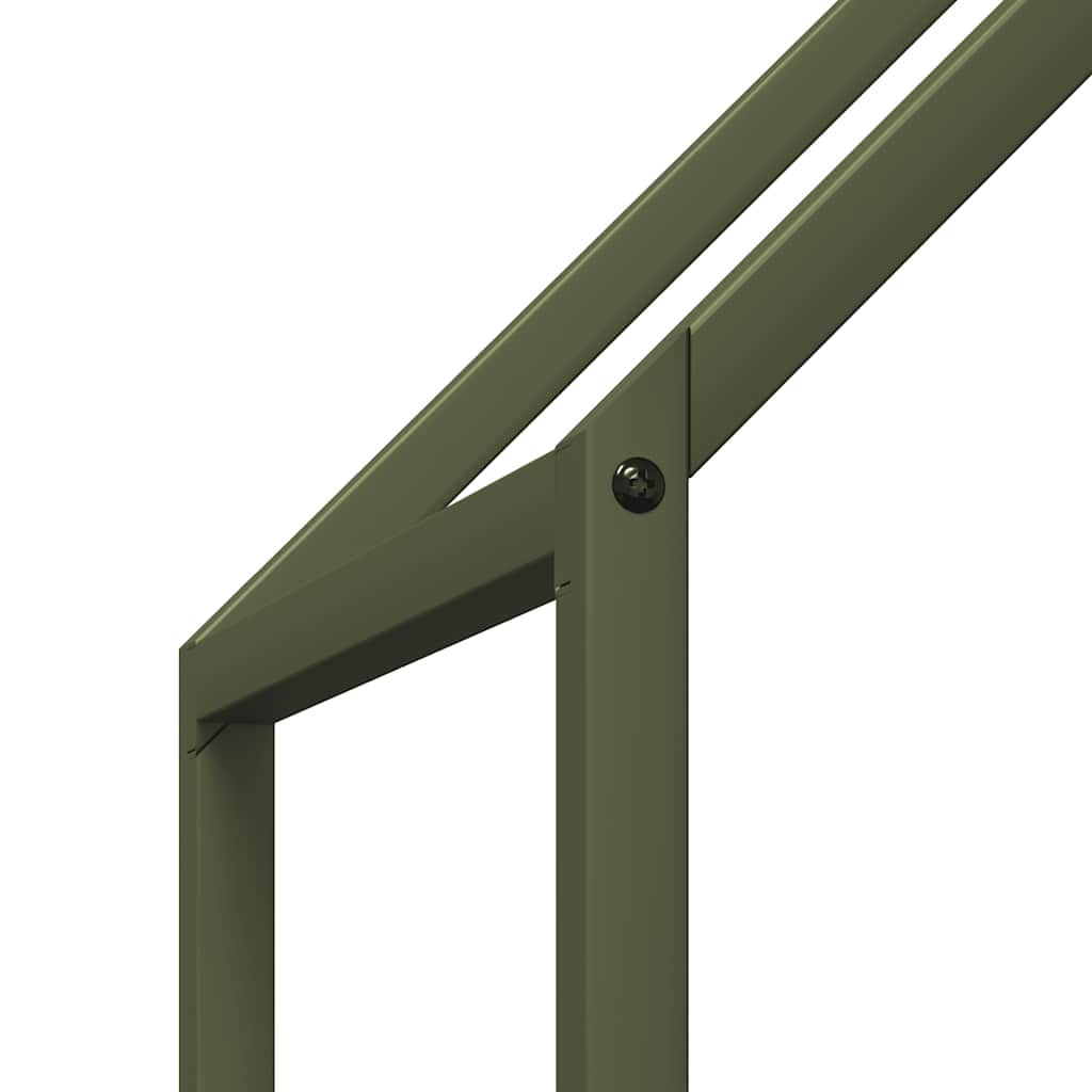 vidaXL Stojak na drewno opałowe Oliwkowo-zielony 60x25x60 cm