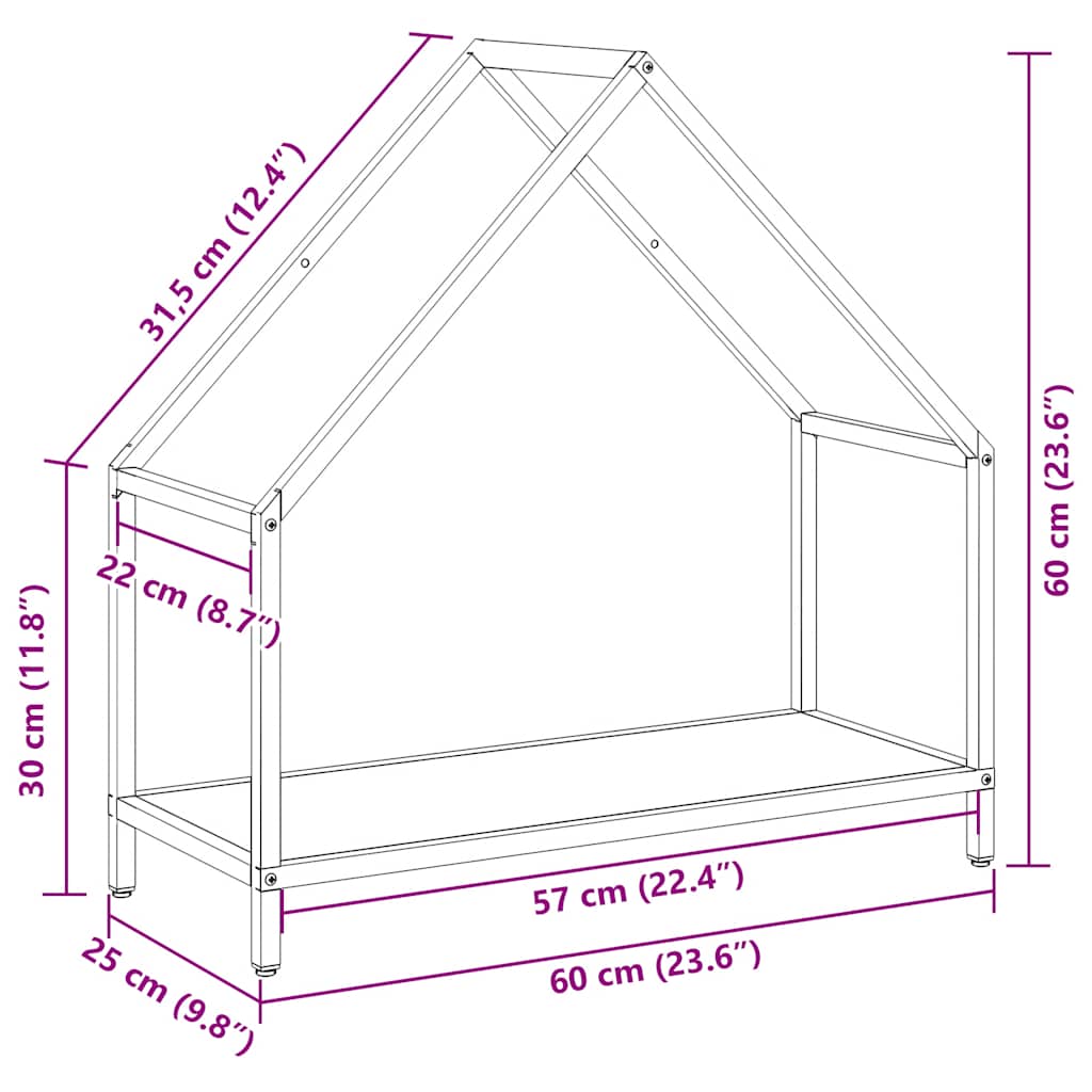 vidaXL Stojak na drewno opałowe Oliwkowo-zielony 60x25x60 cm