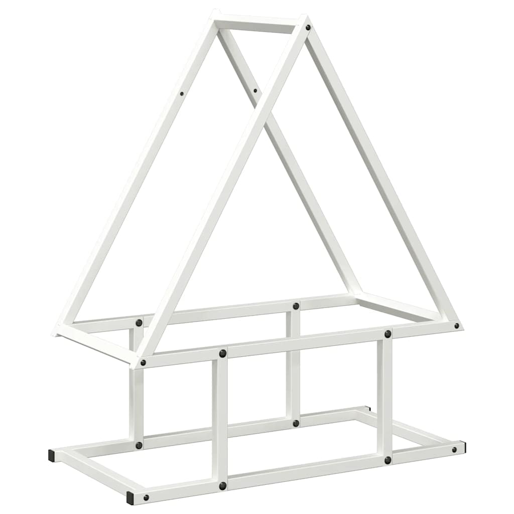 vidaXL Stojak na drewno opałowe, biały, 50x25x60 cm