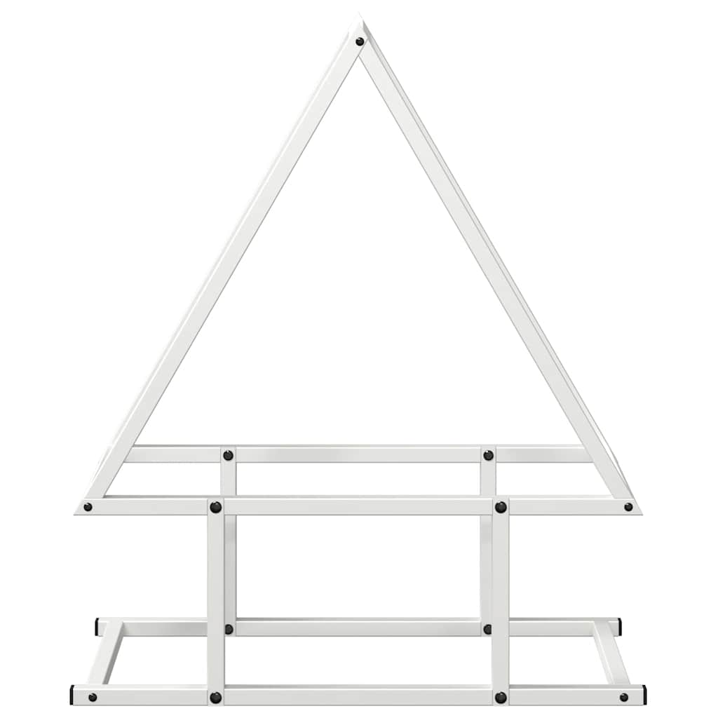 vidaXL Stojak na drewno opałowe, biały, 50x25x60 cm