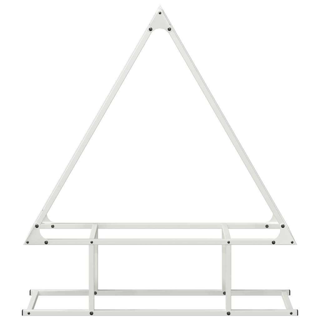 vidaXL Stojak na drewno opałowe, biały, 80x25x90 cm