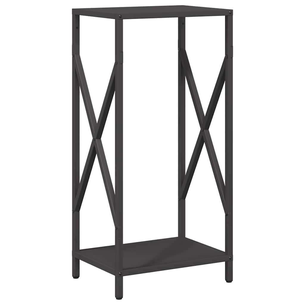vidaXL Stojak na drewno opałowe czarny 34x25x70 cm