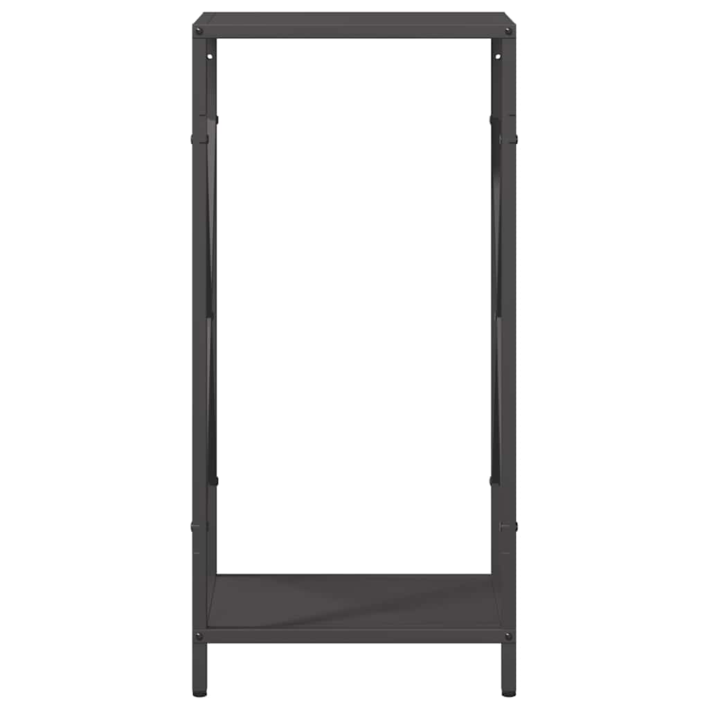 vidaXL Stojak na drewno opałowe czarny 34x25x70 cm