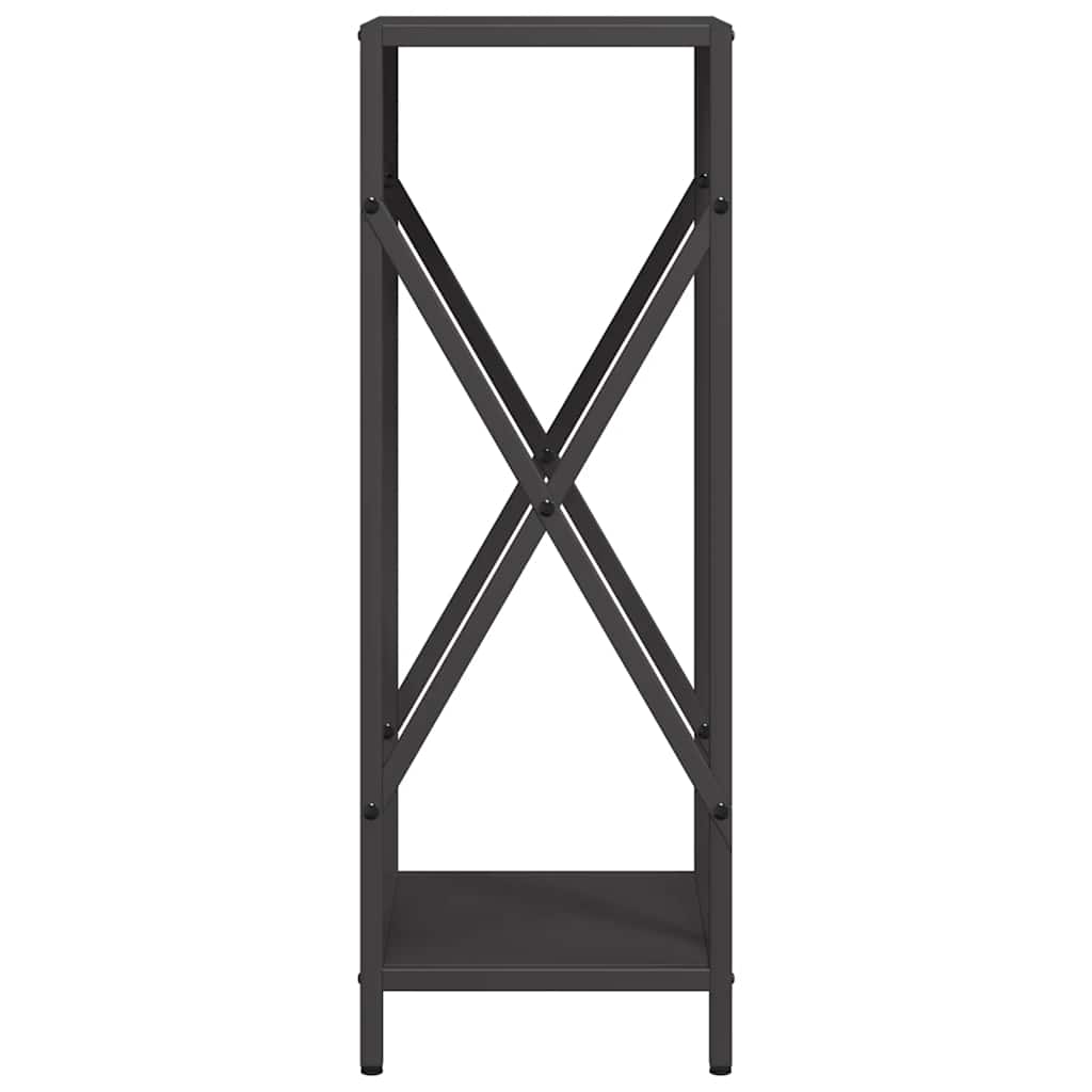 vidaXL Stojak na drewno opałowe czarny 34x25x70 cm