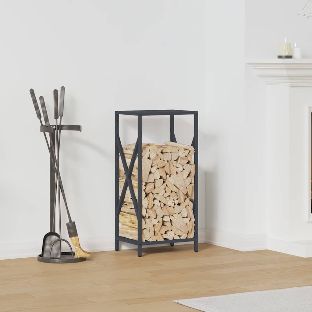 vidaXL Stojak na drewno opałowe antracyt 34x25x70 cm
