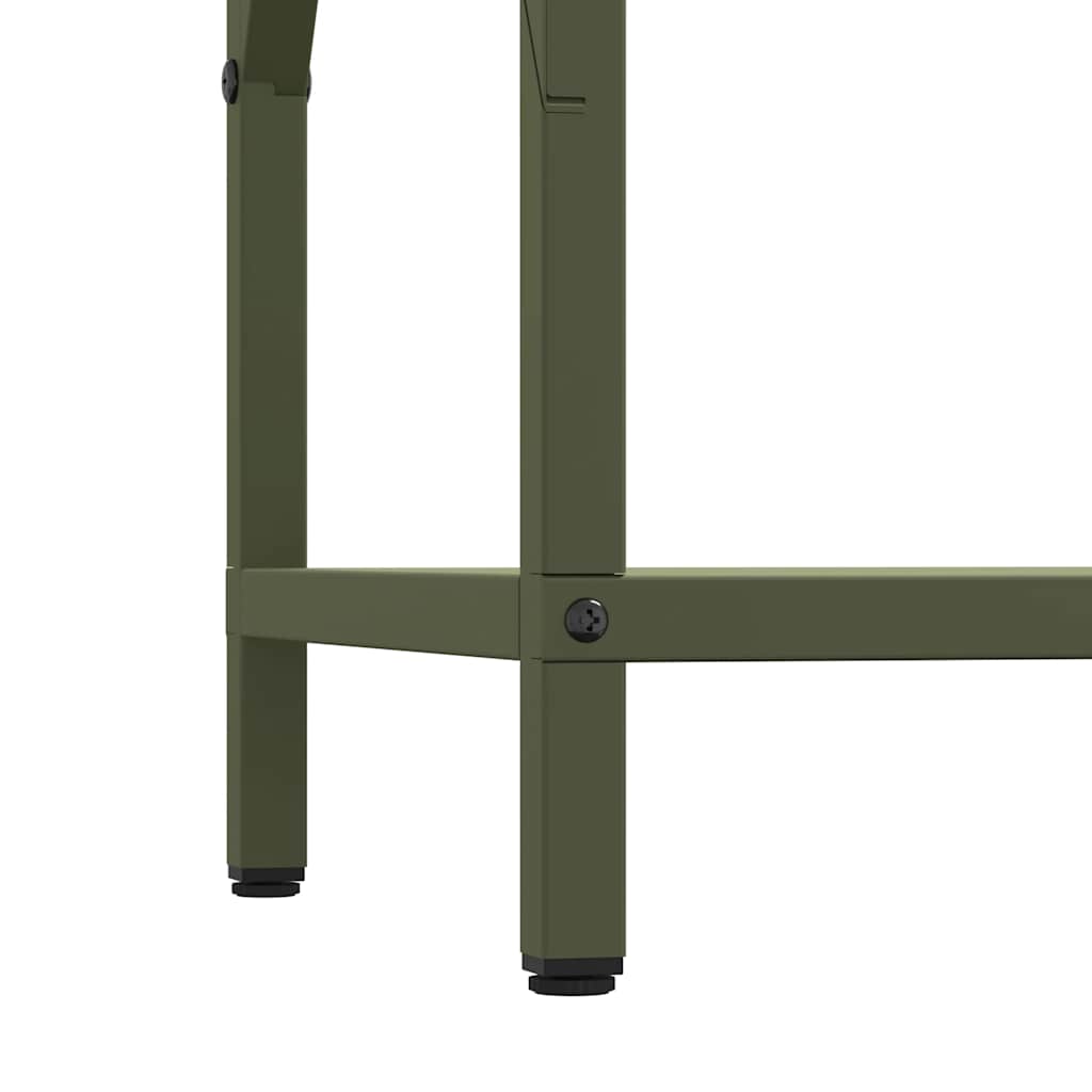 vidaXL Stojak na drewno opałowe Oliwkowy Zielony 34x25x70 cm