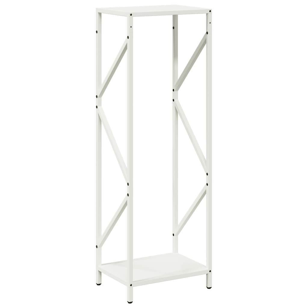 vidaXL Stojak na drewno opałowe biały 34x25x100 cm