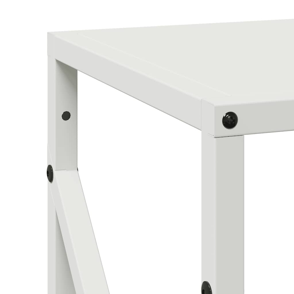 vidaXL Stojak na drewno opałowe biały 34x25x100 cm