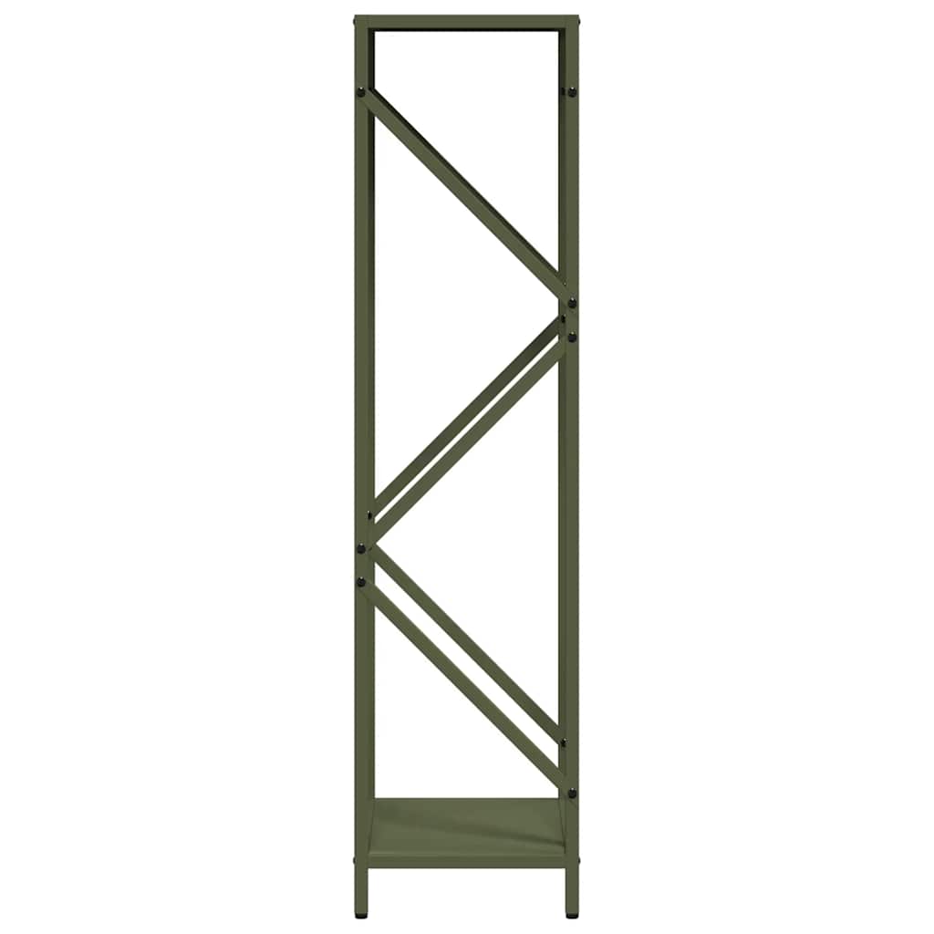 vidaXL Stojak na drewno opałowe Oliwkowy Zielony 34x25x100 cm