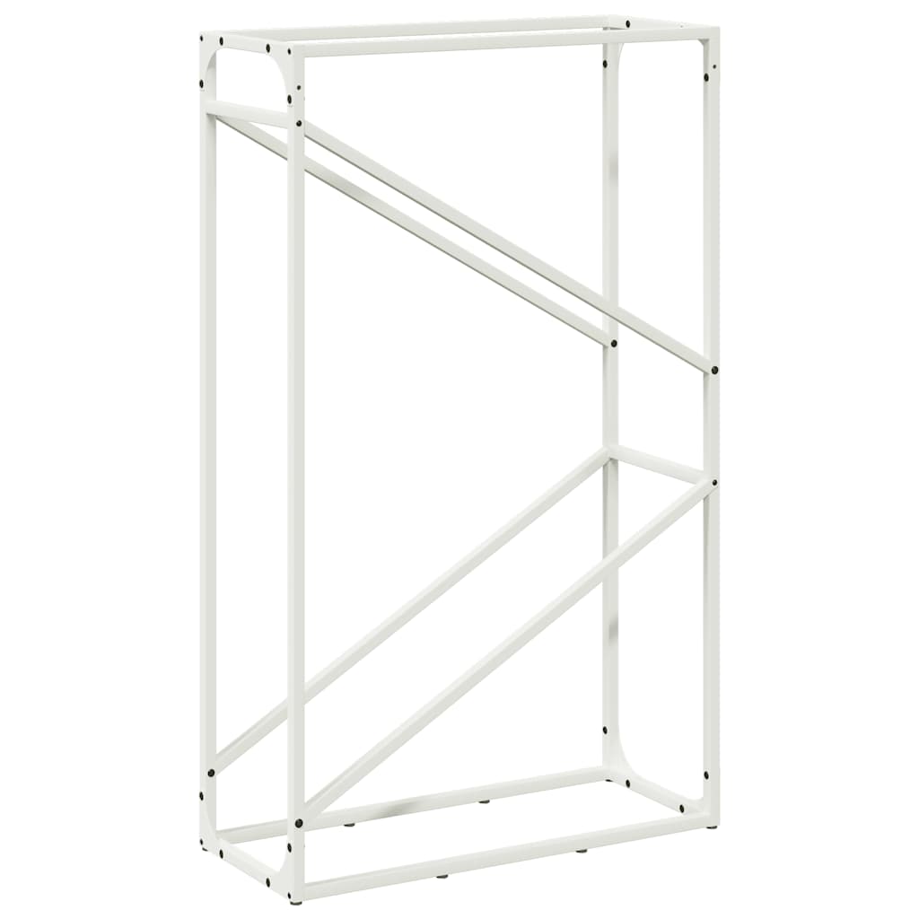 vidaXL Stojak na drewno opałowe, biały, 60x25x100 cm