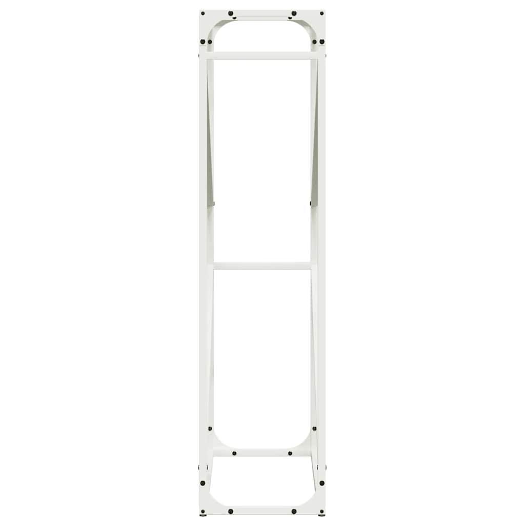 vidaXL Stojak na drewno opałowe, biały, 60x25x100 cm