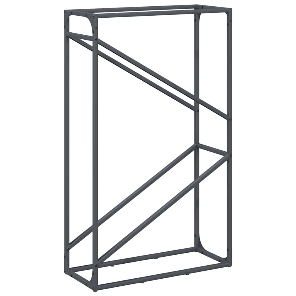 vidaXL Stojak na drewno opałowe, antracyt, 60x25x100 cm