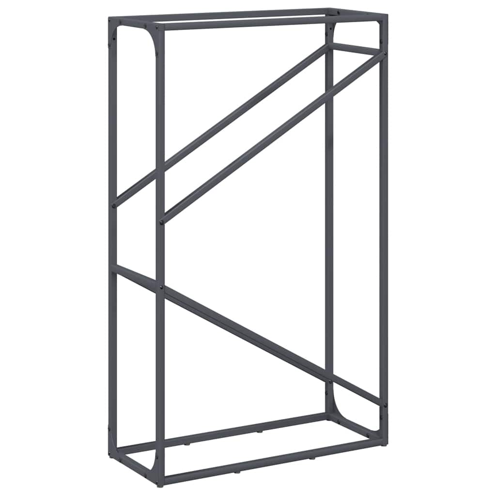 vidaXL Stojak na drewno opałowe, antracyt, 60x25x100 cm