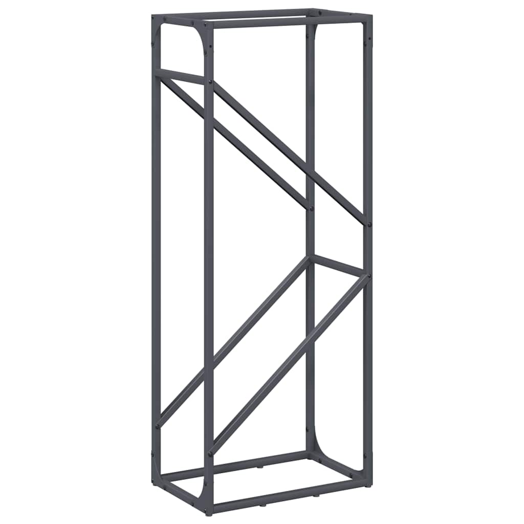 vidaXL Stojak na drewno opałowe, antracyt, 40x25x100 cm