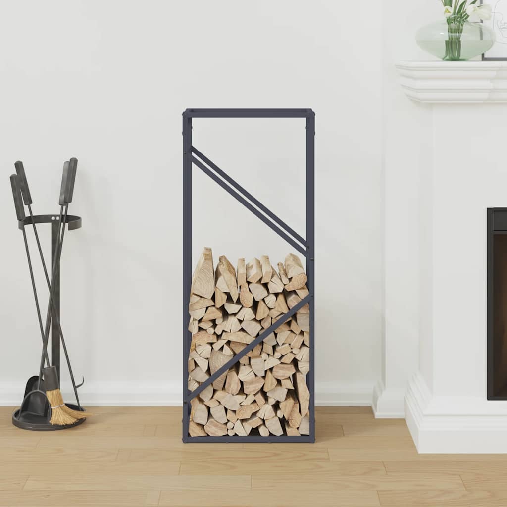 vidaXL Stojak na drewno opałowe, antracyt, 40x25x100 cm