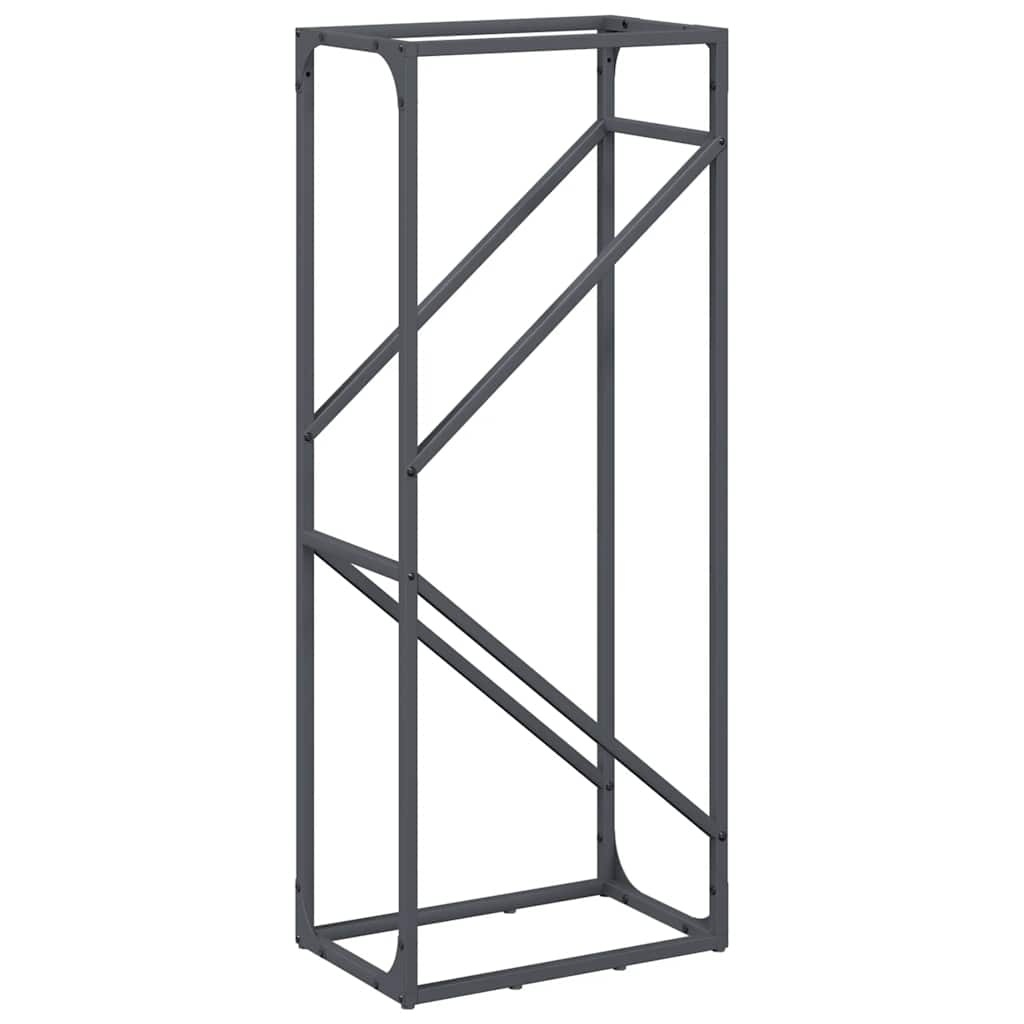 vidaXL Stojak na drewno opałowe, antracyt, 40x25x100 cm
