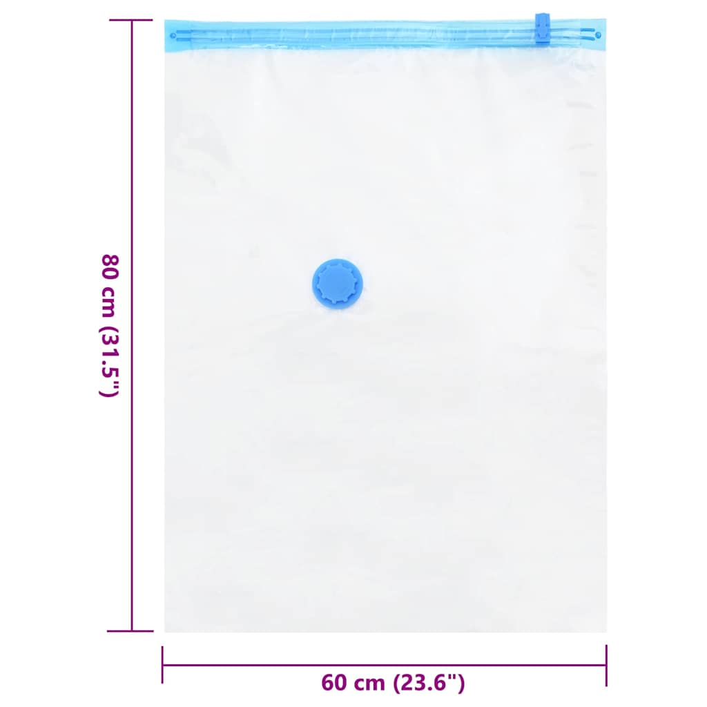 vidaXL Torby do przechowywania Montowane na ścianie 5 pcs 80 x 60 cm