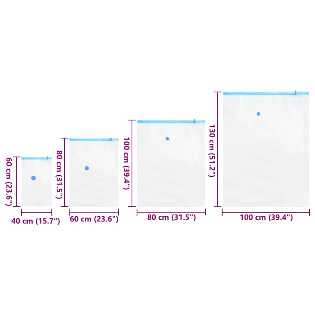 vidaXL Torby do przechowywania z przechowywaniem 15 pcs 130 x 100 cm