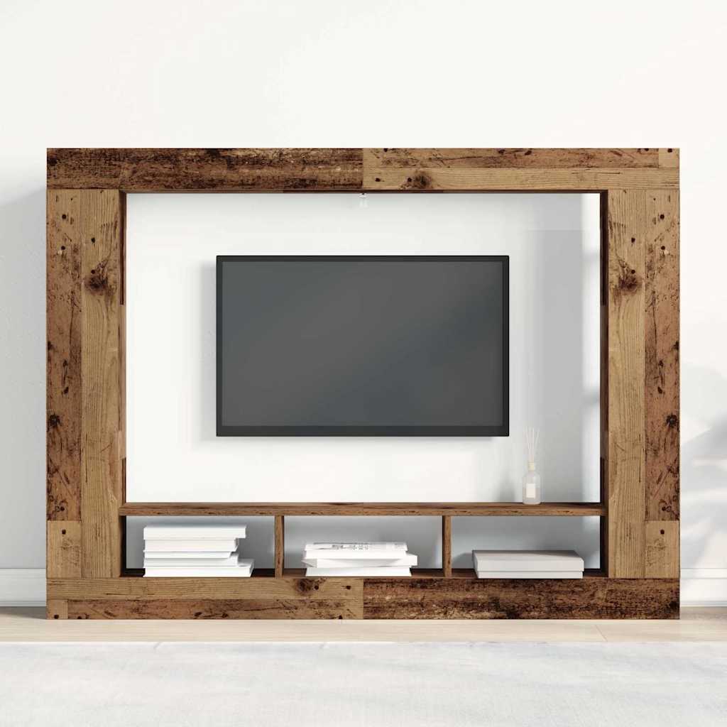 vidaXL Szafka pod telewizor Stare drewno 152 x 22 x 113 cm
