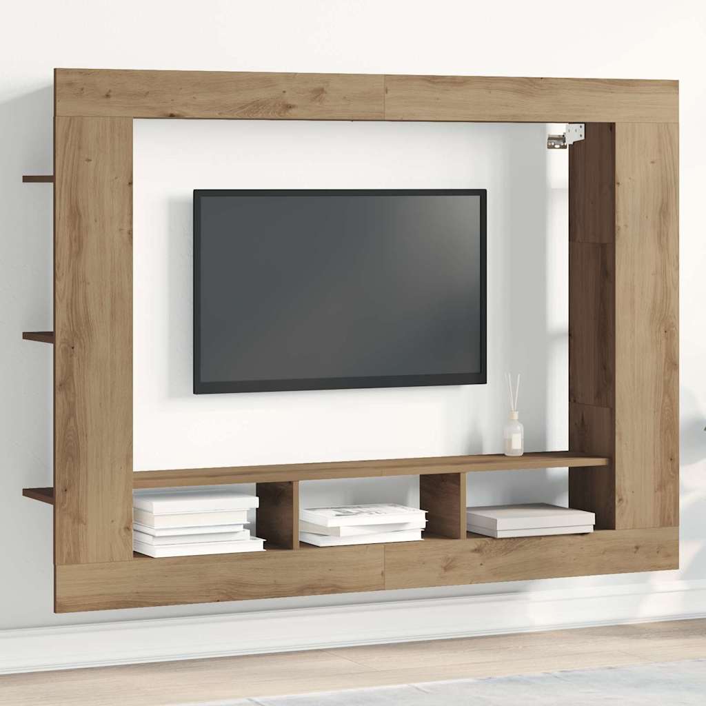 vidaXL Szafka pod telewizor dąb artisan 152 x 22 x 113 cm
