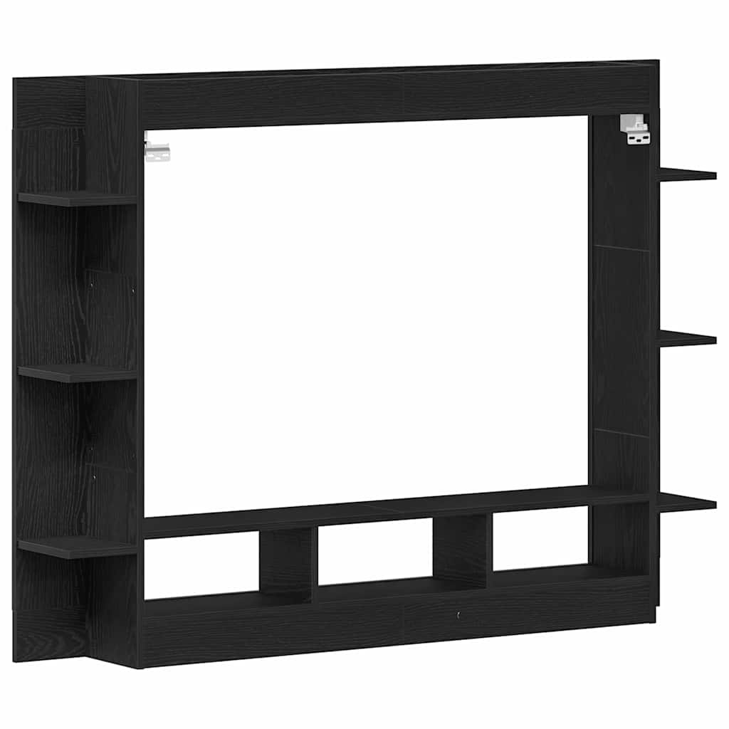 vidaXL Szafka pod telewizor Czarny dąb 152 x 22 x 113 cm