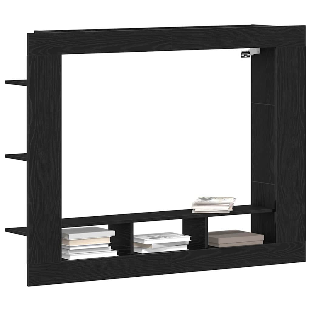 vidaXL Szafka pod telewizor Czarny dąb 152 x 22 x 113 cm