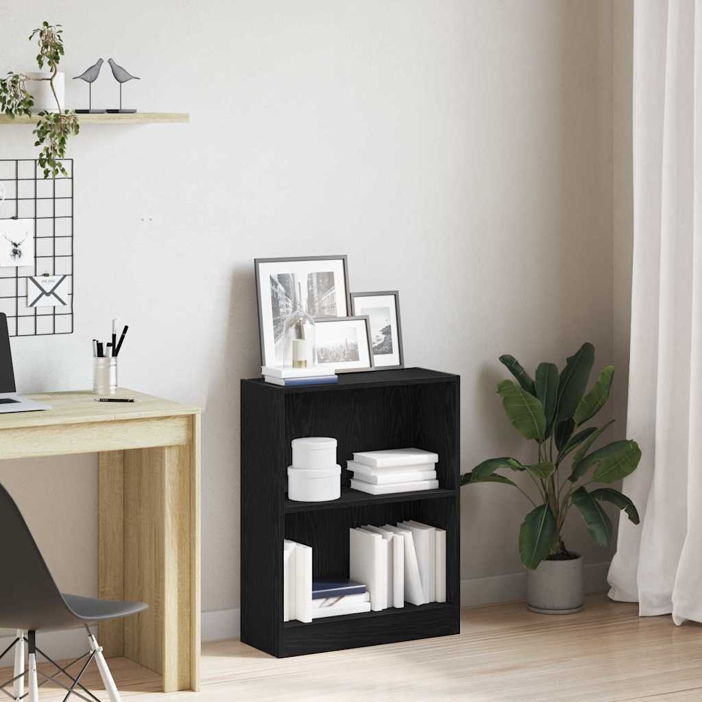 vidaXL Szafka na książki Czarny Dąb 60 x 24 x 76 cm
