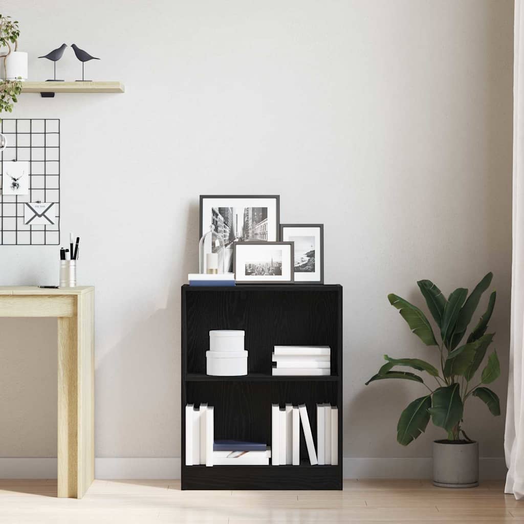 vidaXL Szafka na książki Czarny Dąb 60 x 24 x 76 cm