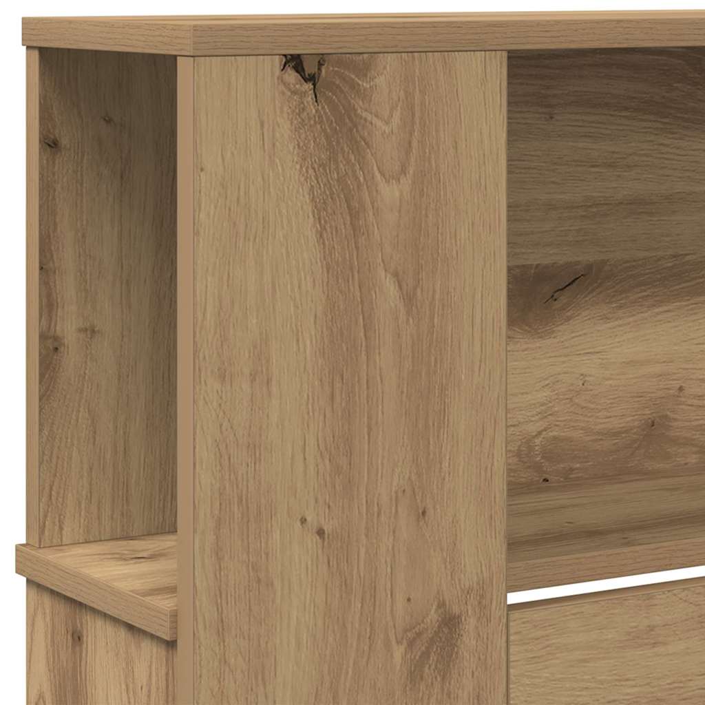 vidaXL Szafka z zagłówkiem Dąb rzemieślniczy 220 x 18,5 x 102,5 cm