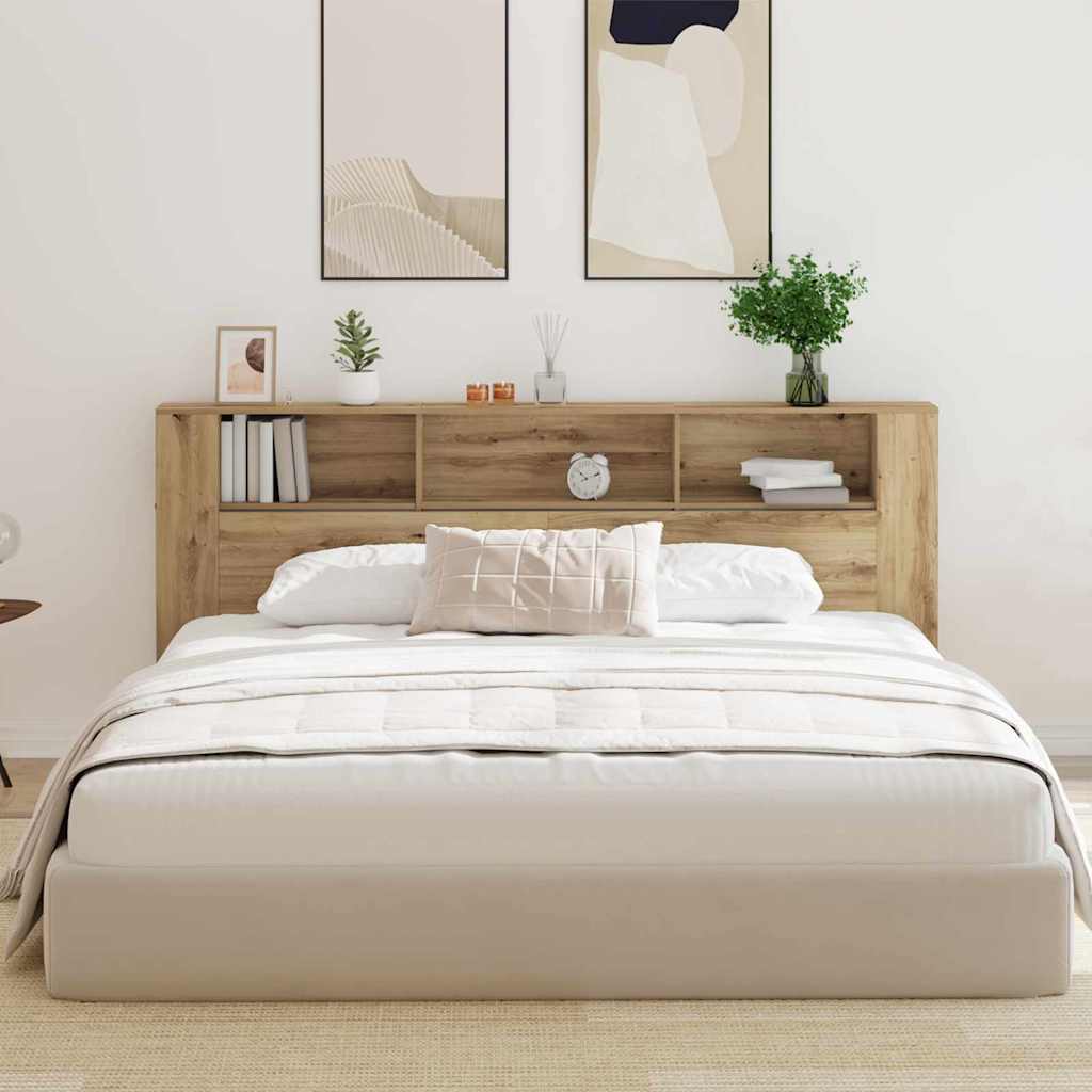 vidaXL Szafka z zagłówkiem Dąb rzemieślniczy 220 x 18,5 x 102,5 cm