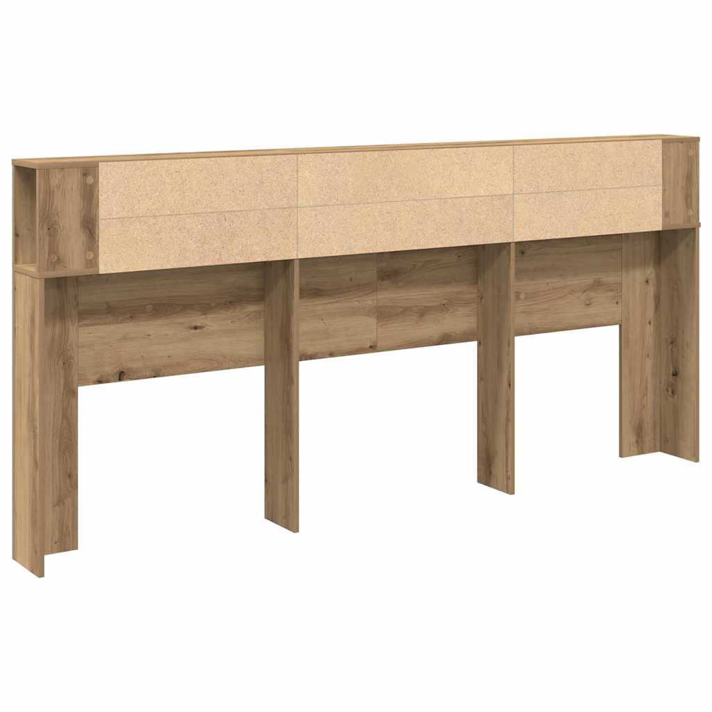 vidaXL Szafka z zagłówkiem Dąb rzemieślniczy 220 x 18,5 x 102,5 cm