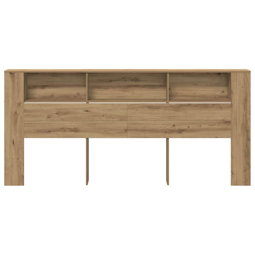 vidaXL Szafka z zagłówkiem Dąb rzemieślniczy 220 x 18,5 x 102,5 cm