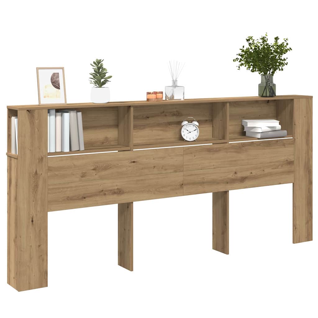 vidaXL Szafka z zagłówkiem Dąb rzemieślniczy 220 x 18,5 x 102,5 cm
