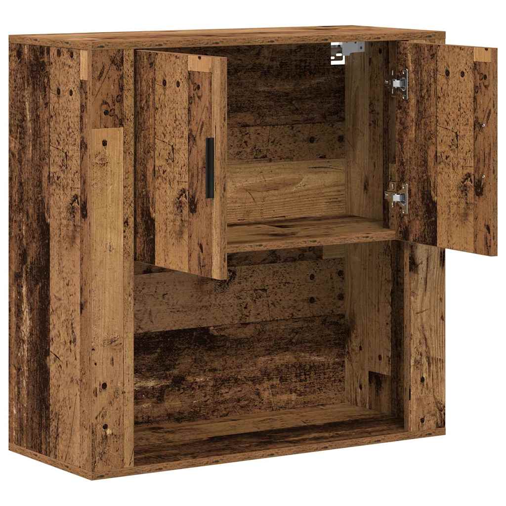 vidaXL Szafka ścienna z półką z drzwiami Stare drewno 80 x 33 x 80 cm