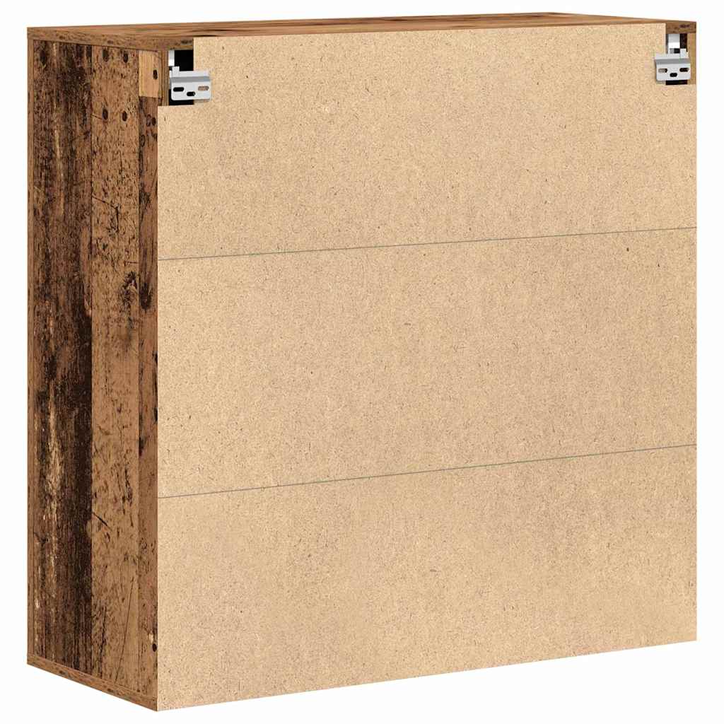 vidaXL Szafka ścienna z półką z drzwiami Stare drewno 80 x 33 x 80 cm