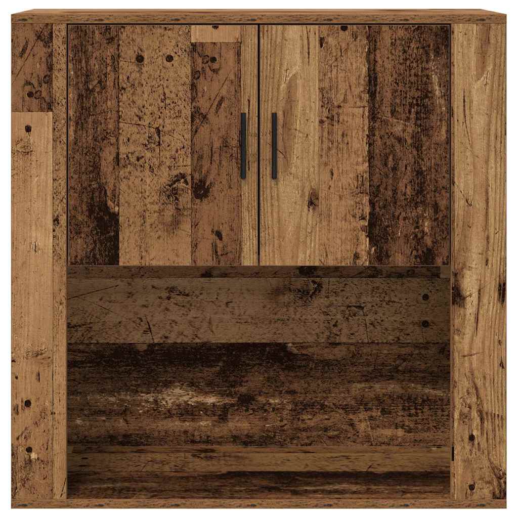 vidaXL Szafka ścienna z półką z drzwiami Stare drewno 80 x 33 x 80 cm
