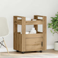 vidaXL Wózek Kuchenny dąb artisan 60 x 45 x 80 cm