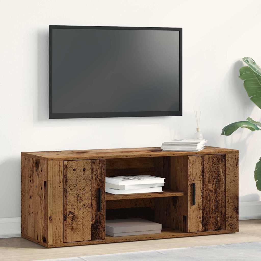 vidaXL Szafka pod telewizor Stare drewno 100 x 35 x 40 cm