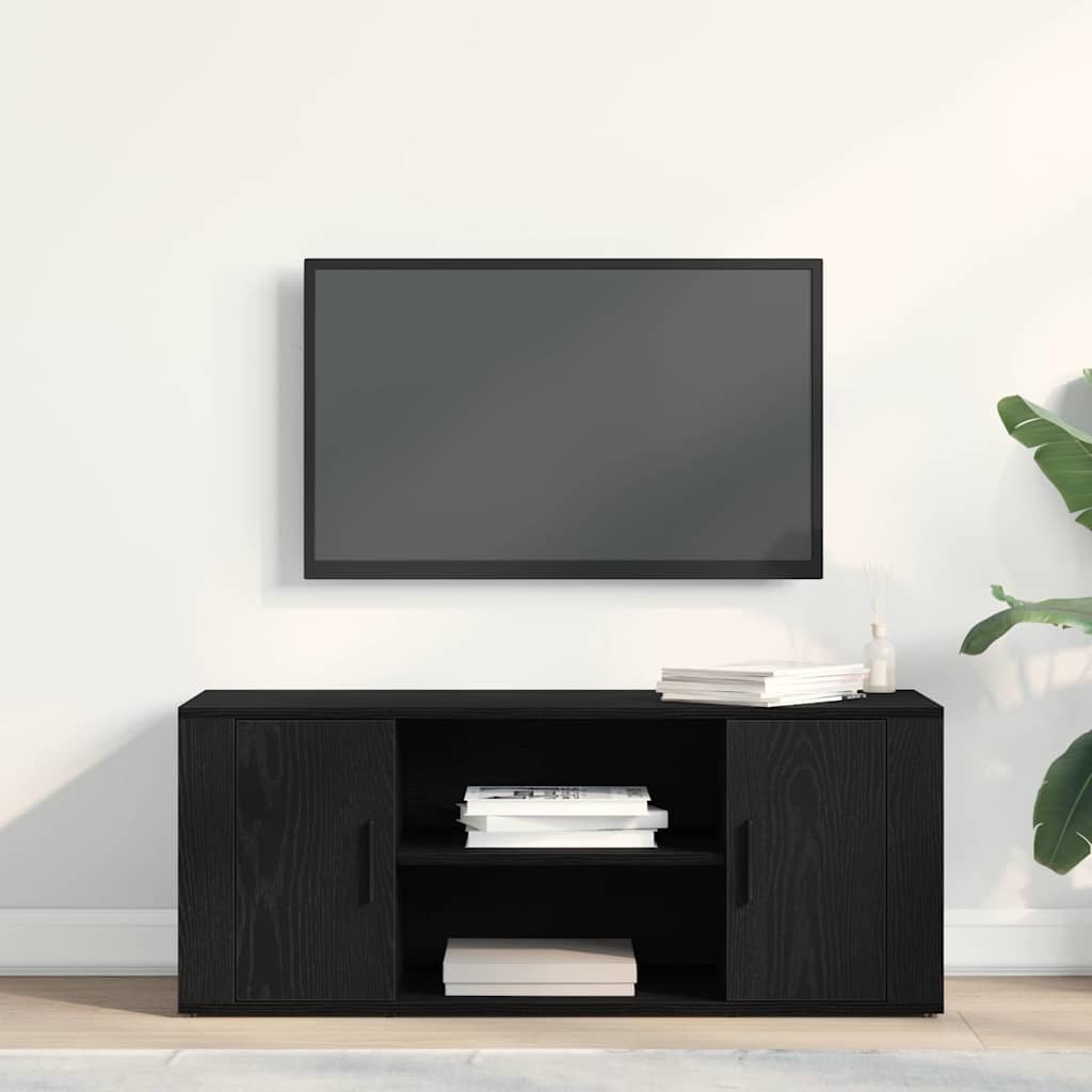 vidaXL Szafka pod telewizor Czarny dąb 100 x 35 x 40 cm