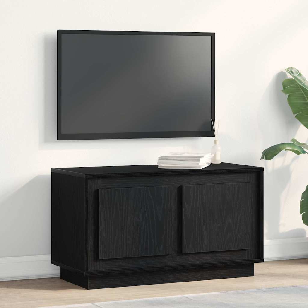 vidaXL Szafka pod telewizor Czarny dąb 80 x 35 x 45 cm