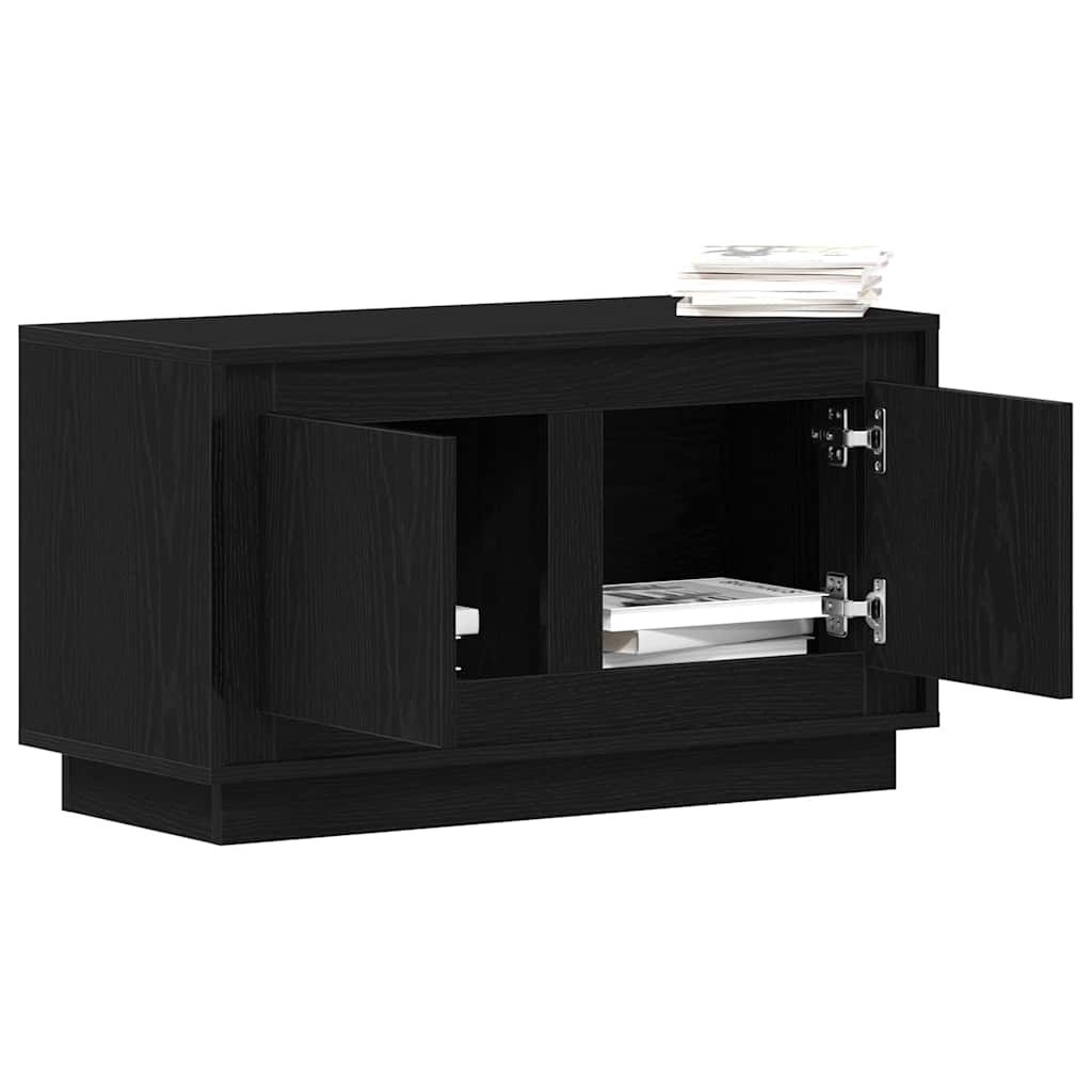 vidaXL Szafka pod telewizor Czarny dąb 80 x 35 x 45 cm