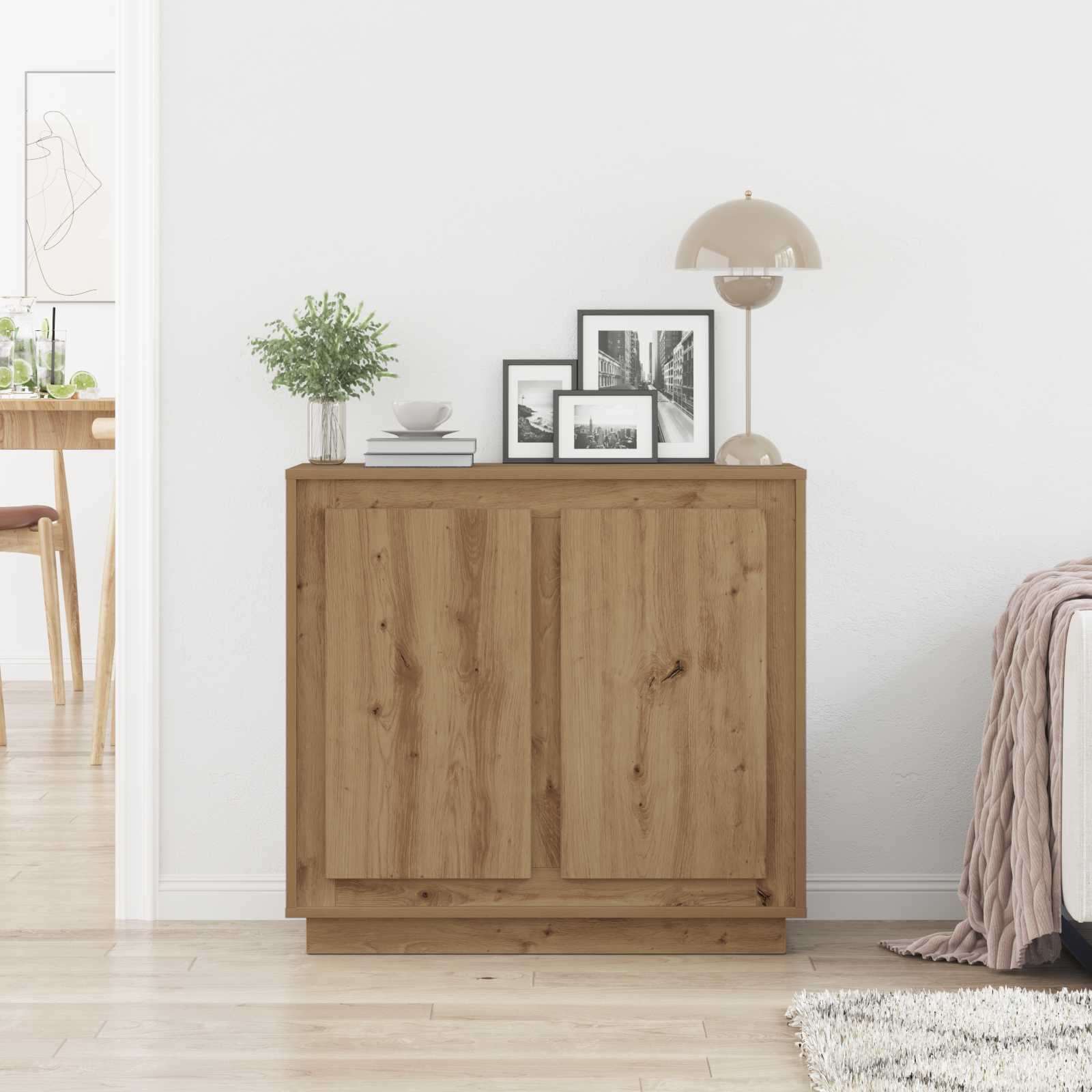 vidaXL Bufet Dąb rzemieślniczy 80 x 40 x 75 cm Materiał drewnopochodny