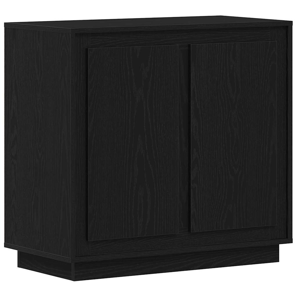 vidaXL Bufet Czarny Dąb 80 x 40 x 75 cm Materiał drewnopochodny